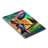 エイリアンバックグラウンド付きディスクゴルフ ノートブック (右側)