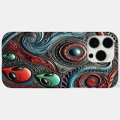 エイリアンパターンが宇宙の秘密を明らかにする Case-Mate iPhoneケース (裏面 (横))