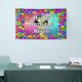 エイリアンパーソナライズされたキャラクター誕生日バナー 横断幕 (トレードショー)