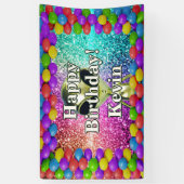 エイリアンパーソナライズされたキャラクター誕生日バナー 横断幕 (縦)