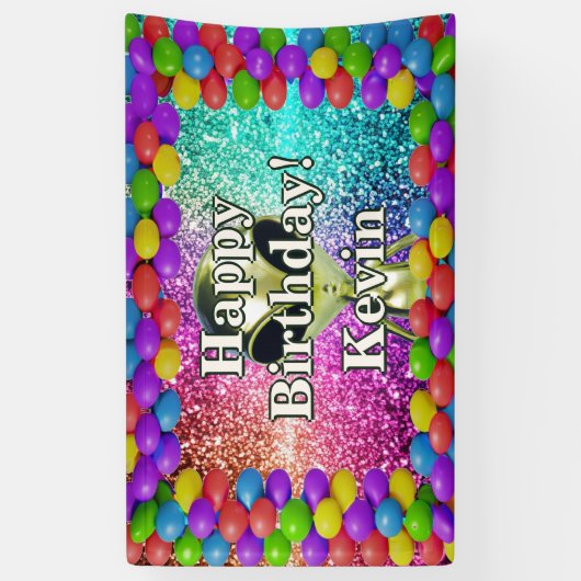 エイリアンパーソナライズされたキャラクター誕生日バナー 横断幕 (縦)