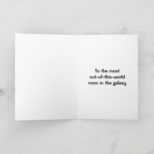 エイリアンパーソナライズされたマザーズデイ カード (内部)