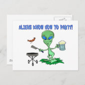 エイリアンパーティー ポストカード (正面/裏面)
