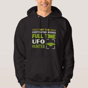 エイリアンパートタイム建築ワーカーフルタイムUFO パーカ