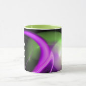 エイリアンパールパープルグリーンブラックフラクタル マグカップ (中央)