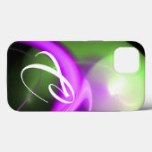 エイリアンパールモノグラムグリーンパープルピンクフラクタル Case-Mate iPhoneケース (裏面 (横))