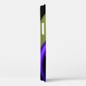 エイリアンパールモノグラムパープルグリーン抽象芸術 Case-Mate iPhoneケース (裏面 / 右)