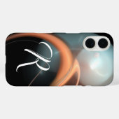 エイリアンパールモノグラムピンクホワイトフラクタルスワーズiPh Case-Mate iPhoneケース (裏面 (横))