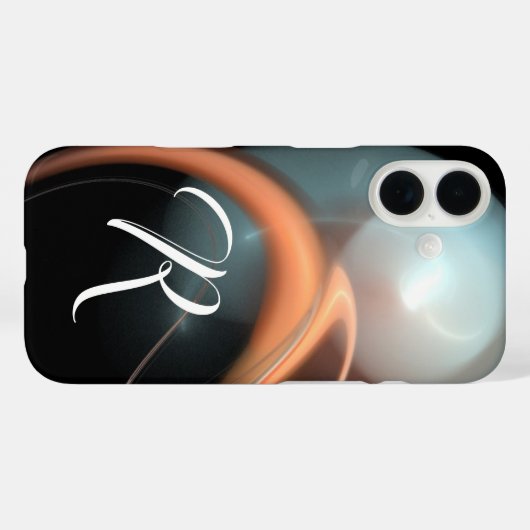 エイリアンパールモノグラムピンクホワイトフラクタルスワーズiPh Case-Mate iPhoneケース (裏面 (横))