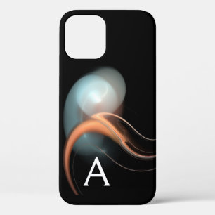 エイリアンパールモノグラムブラックピンクホワイトフラクタル iPhone 12ケース