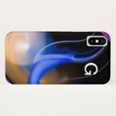 エイリアンパールモノグラムブルーパープル Case-Mate iPhoneケース (裏面(横))