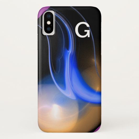 エイリアンパールモノグラムブルーパープル Case-Mate iPhoneケース (裏面)