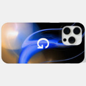 エイリアンパールモノグラムブルーブラウン Case-Mate iPhoneケース (裏面 (横))