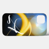 エイリアンパールモノグラムホワイトイエローフラクタルスワーズ Case-Mate iPhoneケース (裏面 (横))