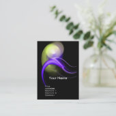 エイリアンパールモノグラム鮮やかブラックバイオレット 名刺 (スタンド正面)