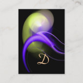 エイリアンパールモノグラム鮮やかブラックバイオレット 名刺 (裏面)