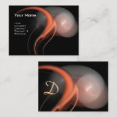 エイリアンパールモノグラム鮮やかブラックピンクホワイト 名刺 (正面/裏面)