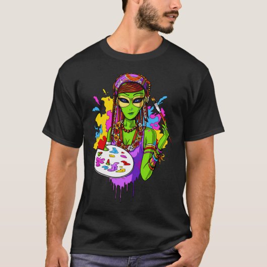 エイリアンヒッピーペインター Tシャツ (正面)