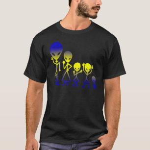 エイリアンヒト進化ファミリー外空間Ufoベリー Tシャツ
