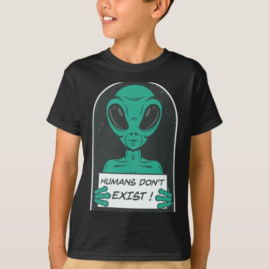 エイリアンヒューマンは存在しません Tシャツ (正面)