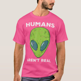 エイリアンヒューマンズ実在Ufoおもしろい宇宙メンズ Tシャツ