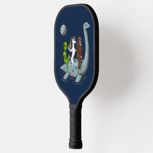 エイリアンビグフットユニコーンロックネスモンスター宇宙 ピックルボールラケット (左)