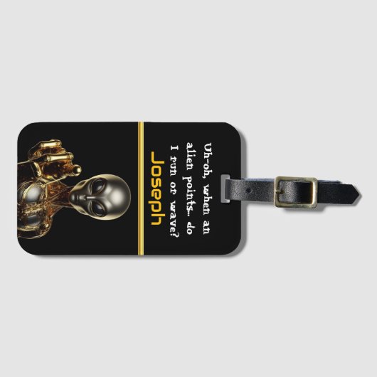 エイリアンビジターがエリア51の秘密を明らかにする ラゲッジタグ (正面横)