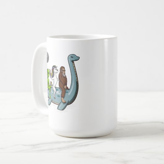 エイリアンビッグフートユニコーンライディングローチネスモンスター コーヒーマグカップ (正面左)