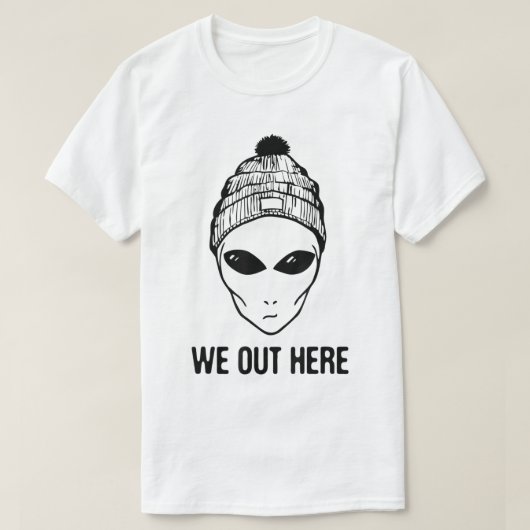 エイリアンビーニー We Out Here グラフィック Tシャツ (デザイン正面)