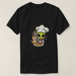 エイリアンピザシェフキャットカルーンアート Tシャツ