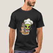 エイリアンピザシェフキャットカルーンアート Tシャツ (正面)