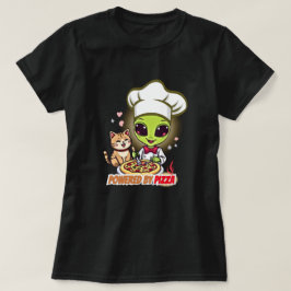 エイリアンピザシェフキャットカルーンアート Tシャツ