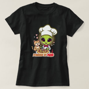 エイリアンピザシェフキャットカルーンアート Tシャツ