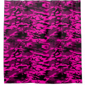 エイリアンピンク迷彩柄 シャワーカーテン (正面)