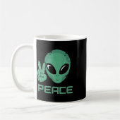 エイリアンピースヒッピーUfo コーヒーマグカップ (左)