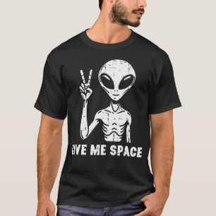 エイリアンピース 私にスペースを 面白ユーモアジョーク 女性用M Tシャツ
