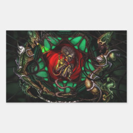 エイリアンファミリーデカール 長方形シール