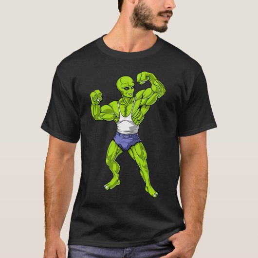 エイリアンフィットネス ボディビルダー Tシャツ (正面)