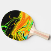 エイリアンプラネットマーリーグリーンオレンジブラック 卓球ラケット (横)