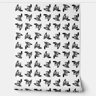 エイリアンヘッドイラストレーションのシームレスなパターン 壁紙