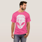 エイリアンヘッドエリア51ディストressed UFO Tシャツ (正面フル)