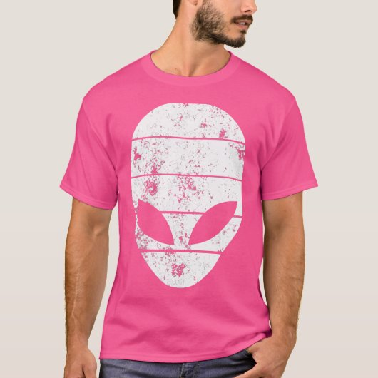 エイリアンヘッドエリア51ディストressed UFO Tシャツ (正面)