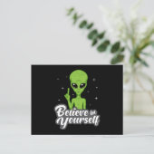 エイリアンヘッドエリア51 Ufoエイリアン宇宙おもしろい贈 ポストカード (スタンド正面)