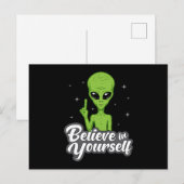エイリアンヘッドエリア51 Ufoエイリアン宇宙おもしろい贈 ポストカード (正面/裏面)