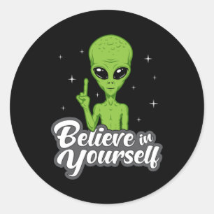 エイリアンヘッドエリア51 Ufoエイリアン宇宙ギおもしろいフト ラウンドシール