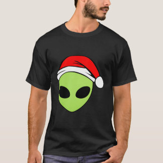 エイリアンヘッドサンタハットおもしろいエイリアン信じUfo For C Tシャツ