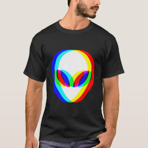 エイリアンヘッドトリップ(幻覚体験)のようなVAPORWAVEテクノレイヴEdm音楽 Tシャツ