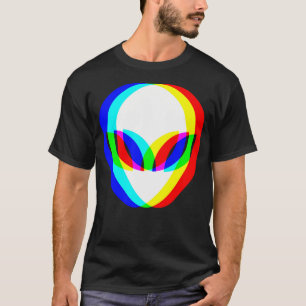 エイリアンヘッドトリップ(幻覚体験)のようなVAPORWAVEテクノレイヴEdm音楽 Tシャツ