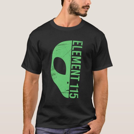 エイリアンヘッド要素115 Ununpentium領域51 Uup Ufo Tシャツ (正面)