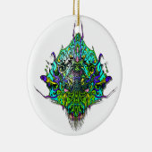 エイリアンヘッド – アクア セラミックオーナメント (右)